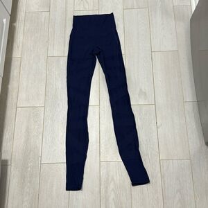 Lululemon 2 navy high times mesh. Worn 2x 28”